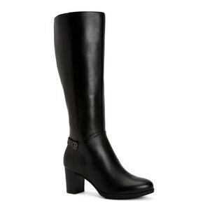 Giani Bernini Womens 9.5 M Black Zip Up Knee High Heel Boots NIB ZV0